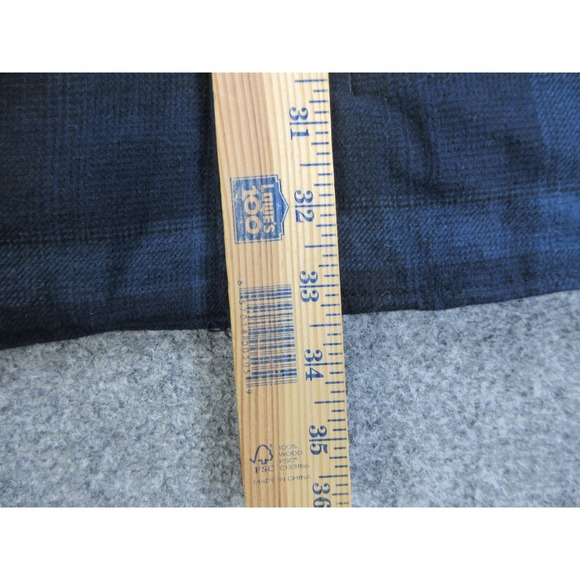 Levis Shirt Jacket‎ Mens 3XL Blue Black Plaid Quilted Lined Flannel Button Front - Picture 11 of 16
